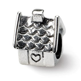 Sterling Silver House Bead Charm hide-image