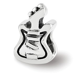 Sterling Silver Guitar Bead Charm hide-image