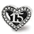 Sterling Silver Swarovski Quinceanera Heart Bead Charm hide-image