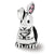 Swarovski Bunny Charm Bead in Sterling Silver
