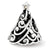 Swarovski Filigree Christmas Tree Charm Bead in Sterling Silver