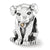 Lab Puppy Charm Bead in Sterling Silver