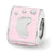 Pink Enamel 3-sided Baby Footprint Charm Bead in Sterling Silver