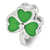 Enameled Swarovski Elements Shamrock Charm Bead in Sterling Silver