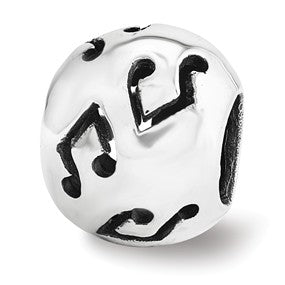 Sterling Silver Music Note Bead Charm hide-image
