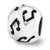 Music Note Charm Bead in Sterling Silver