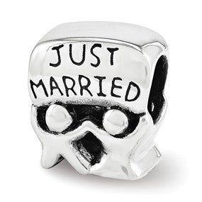 Sterling Silver Just Married Bead Charm hide-image