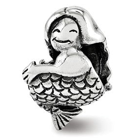Sterling Silver Mermaid Bead Charm hide-image