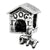 Dog House Charm Dangle Bead in Sterling Silver