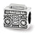 Boombox Charm Bead in Sterling Silver