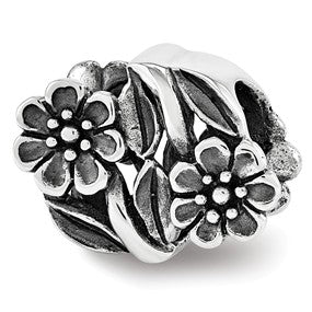 Sterling Silver Flowers Bead Charm hide-image
