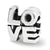 LOVE Charm Bead in Sterling Silver