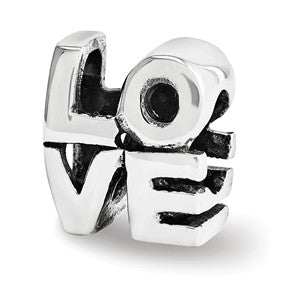Sterling Silver LOVE Bead Charm hide-image