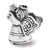 Christmas Angel Charm Bead in Sterling Silver