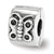 Butterfly w/Silicone Lock Charm Bead in Sterling Silver