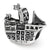 Pirate Ship Charm Bead in Sterling Silver