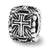 Cross Spacer Charm Bead in Sterling Silver