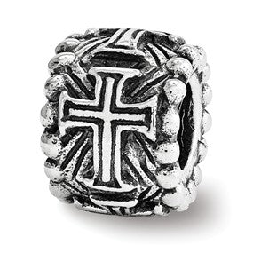 Sterling Silver Cross Spacer Bead Charm hide-image