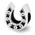 Horseshoe Charm Bead in Sterling Silver