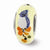 Sterling Silver Hand Painted Baby Blue Jay Glass Bead Charm hide-image