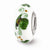 Green Hand Painted Irish Glass Charm Bead in Sterling Silver