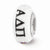 Hand Painted Alpha Delta Pi Glass Charm Bead in Sterling Silver