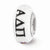 Sterling Silver Hand Painted Alpha Delta Pi Glass Bead Charm hide-image