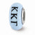 Hand Painted Kappa Kappa Gamma Glass Charm Bead in Sterling Silver