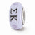Sterling Silver Purple Hand Painted Sigma Kappa Glass Bead Charm hide-image