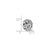 Polished CZ Hearts Charm Bead in Sterling Silver