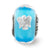 Foil Angel Blue Italian Glass Charm Bead in Sterling Silver