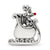 Enameled Rudolph In Sleigh Charm Bead in Sterling Silver