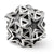 Polished Antiqued Star Charm Bead in Sterling Silver