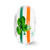 Hand Painted The Irish Fenton Glass Charm Bead in Sterling Silver