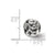 Musical Notes Charm Bead in Sterling Silver