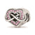 Swarovksi Crystal Infinity Symbol In Heart Charm Bead in Sterling Silver