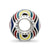 Multi-Colored Enameled Silver Ip-Plated Charm Bead in Sterling Silver