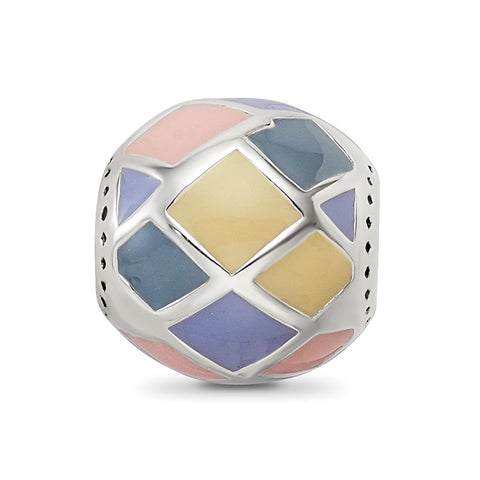 Pink,Yellow & Lavender Enameled,Silver Ip-Pl in Sterling Silver