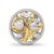 Gold-Tone Fwc Pearl & Czs Leaves Charm Bead in Sterling Silver