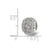 Laser Cut CZ Charm Bead in Sterling Silver