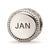 January Flower Charm Bead in Sterling Silver