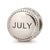 July Flower Charm Bead in Sterling Silver