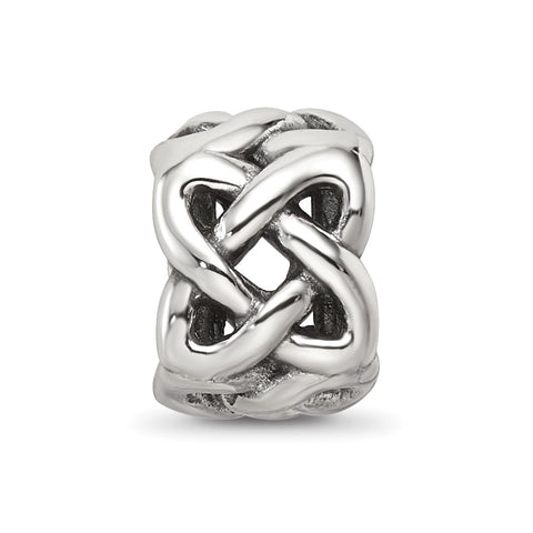 Celtic Knot Charm Bead in Sterling Silver