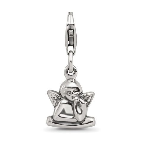 Antiqued Ornate Charm in Sterling Silver