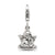 Antiqued Ornate Charm in Sterling Silver