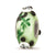 Hand Painted Panda,Green Glass Charm Bead in Sterling Silver