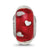 Red Hearts Italian Glass Charm Bead in Sterling Silver