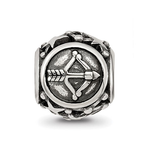 Zodiac Sagittarius Charm Bead in Sterling Silver
