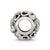 CZ Letter N Charm Bead in Sterling Silver