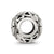 CZ Letter O Charm Bead in Sterling Silver